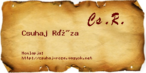 Csuhaj Róza névjegykártya
